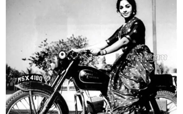 Throwback: Vintage Snapshot of KR Vijaya Riding a Classic Royal Enfield