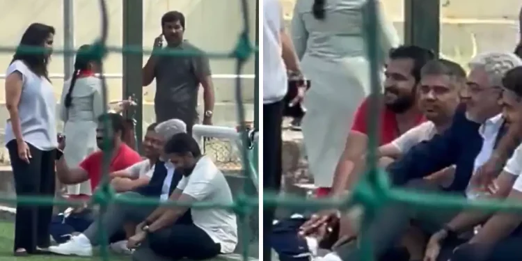 Ajith emerges for his inaugural public appearance following hospital treatment!