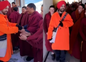 Diljit Dosanjh Offers a Glimpse into his Heartwarming Interaction with Monks at the Monastery