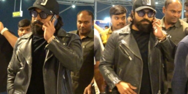 Ram Charan’s striking all-black look grabs attention as he heads to Dallas for Game Changer event
