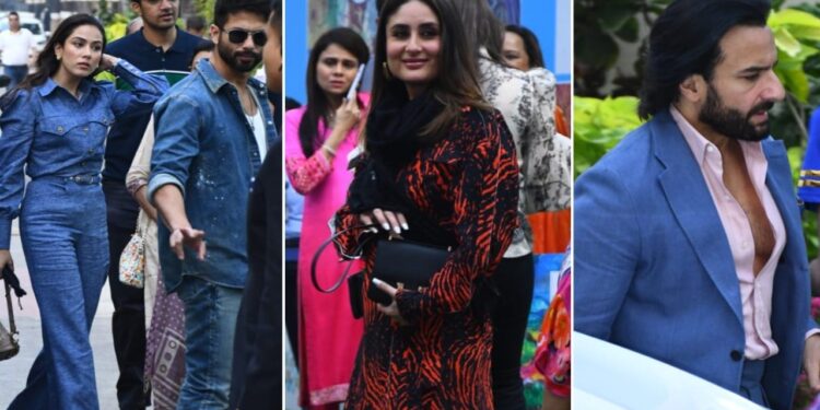 Kareena Kapoor-Saif Ali Khan, Shahid Kapoor-Mira Rajput and more arrive for their kids’
