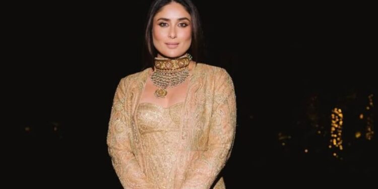 When Kareena Kapoor repeated her reception jewelry with a stunning golden outfit?