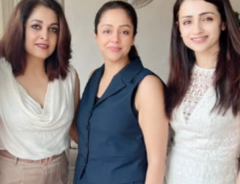 Actresses Trisha , Jyotika and Ramya Krishnan poses together